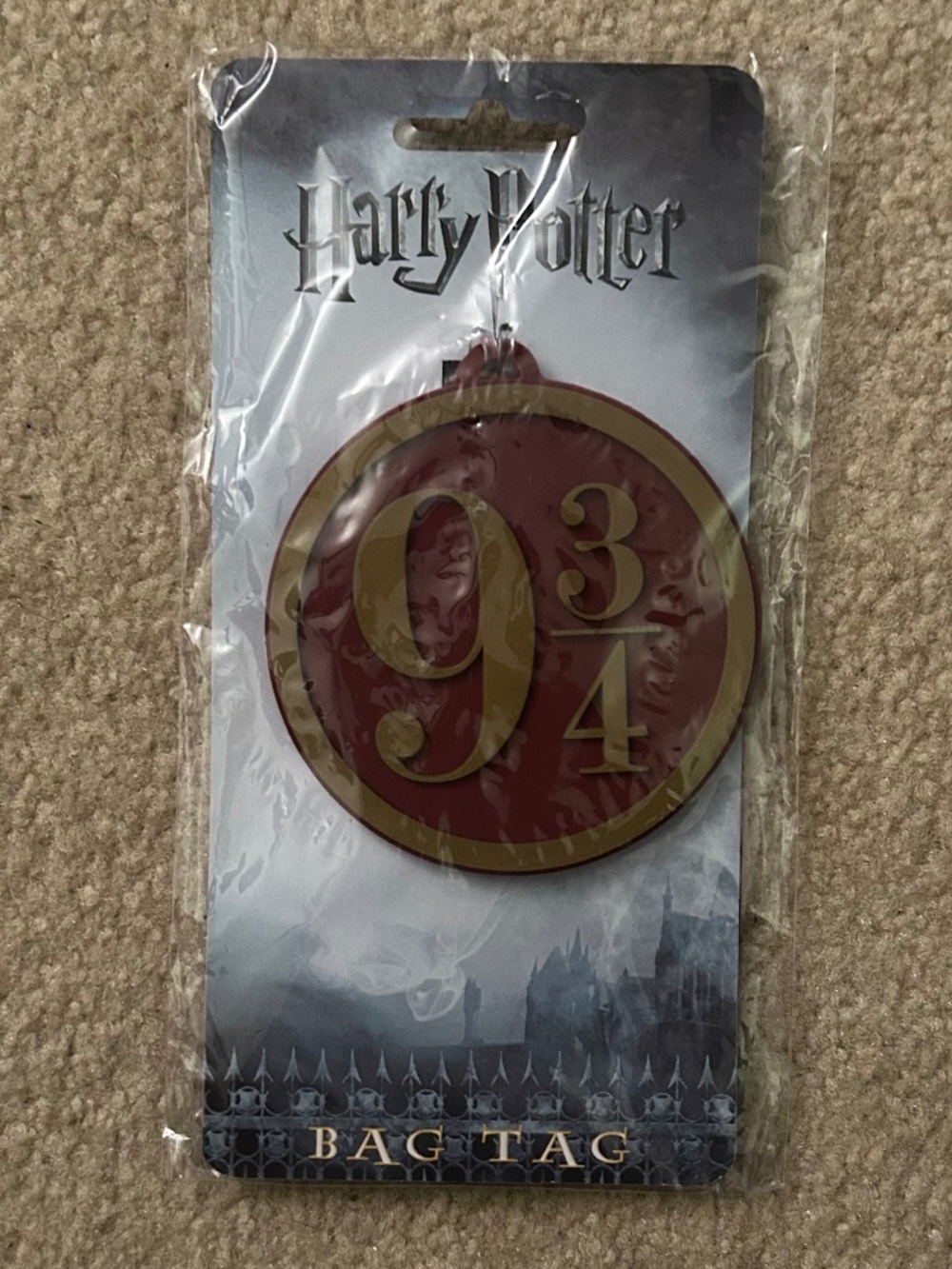 Brand New Harry Potter 9 3/4 Platform Bag Tag Keychain
